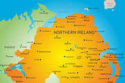 map of Northern Ireland country