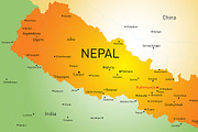 Vector map of Nepal country