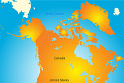 map of north america continent