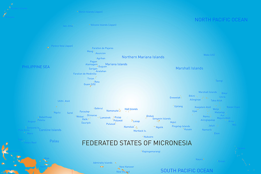 map of micronesia island in Illustrations - product preview 8