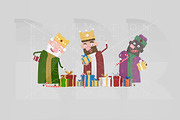 3d illustration. Magic Kings Gifts