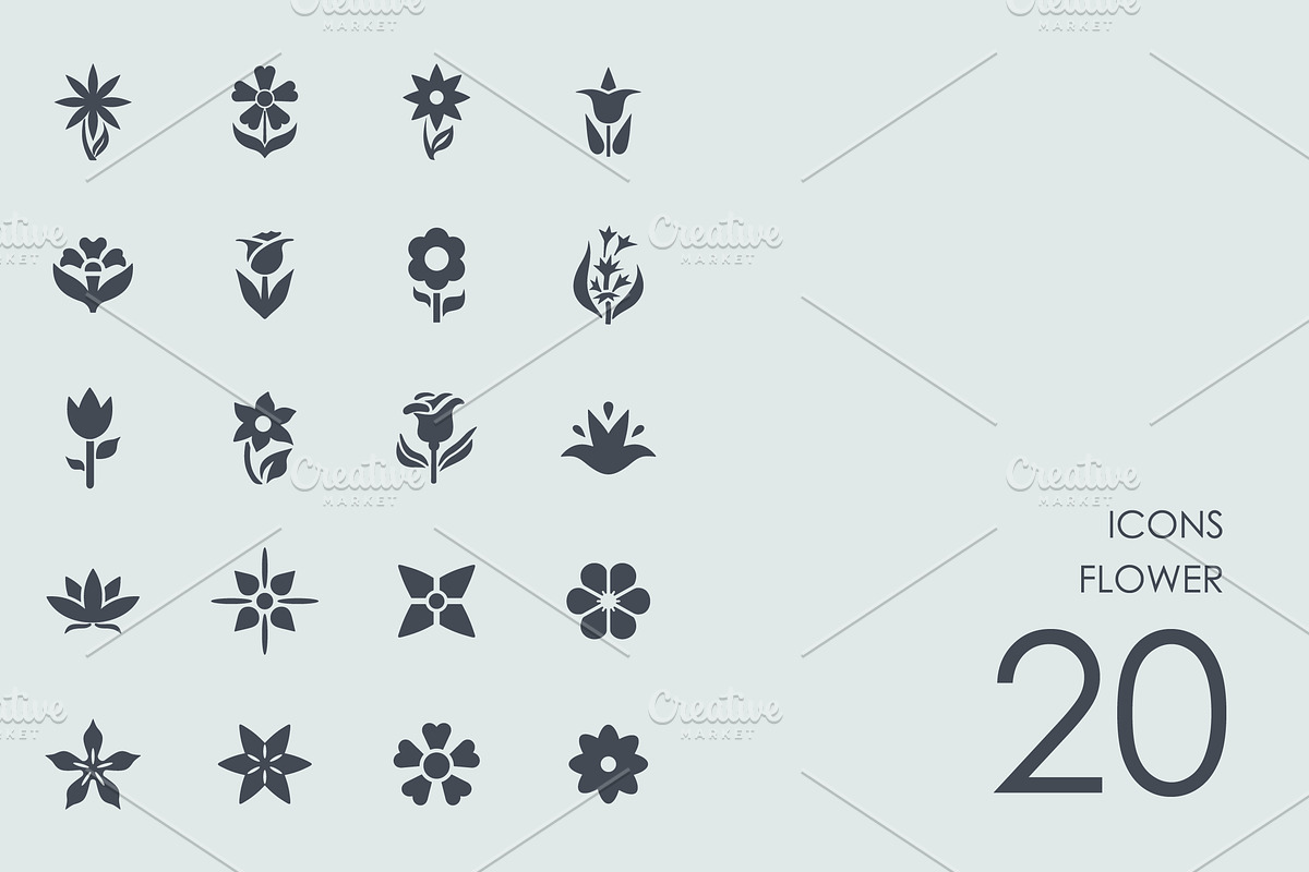 Flower icons in Flower Icons - product preview 8