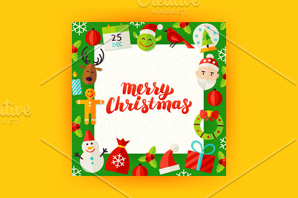 Merry Christmas Greeting Posters in Illustrations - product preview 2