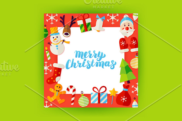 Merry Christmas Greeting Posters in Illustrations - product preview 3