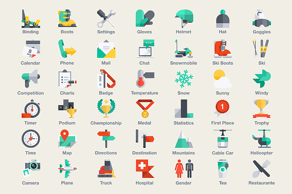 Ski &Snowboarding Infographic in Infographic Icons - product preview 2
