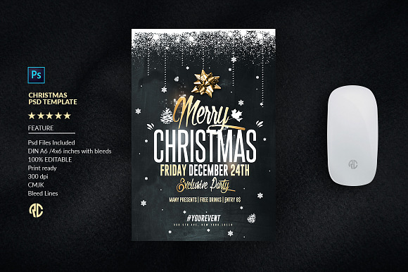 Christmas Party - Psd Invitation in Templates - product preview 1