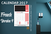 French Wall Calendar 2017 Version 4