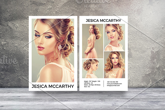 Modeling Comp Card Template-V451 in Flyer Templates - product preview 1