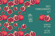Juicy pomegranate set