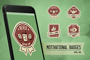 Motivational badge design vol. 03