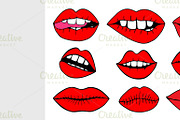 vector illustrations - Sweet lips.