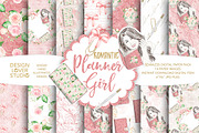 Planner Girl digital paper pack