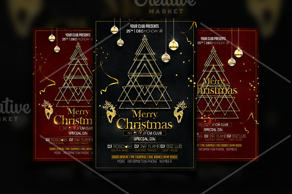 Modern Christmas Flyer Template in Flyer Templates - product preview 3