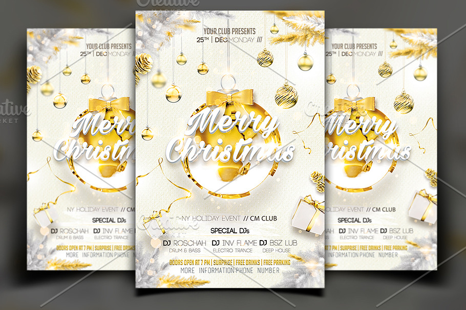 White Christmas Flyer in Flyer Templates - product preview 8