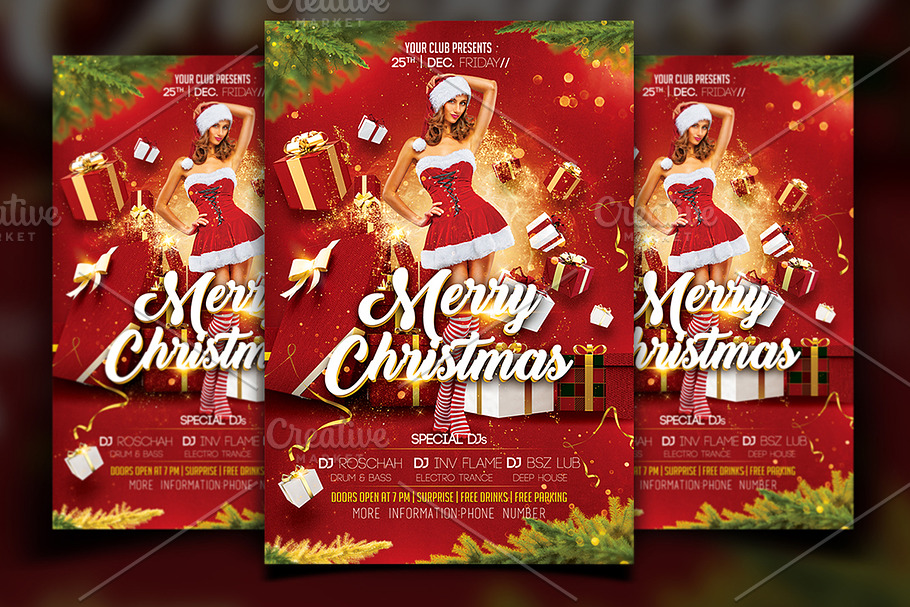 Christmas Party Flyer Template in Flyer Templates - product preview 8