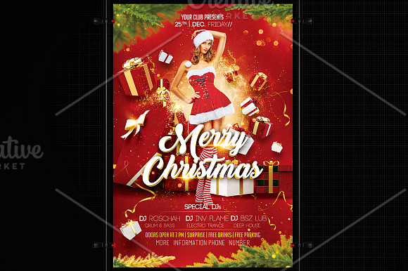 Christmas Party Flyer Template in Flyer Templates - product preview 2
