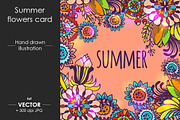 Summer flowers card