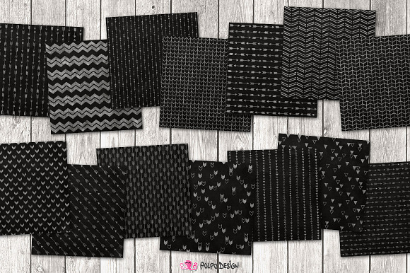 Chalkboard Arrows Digital Paper in Patterns - product preview 1