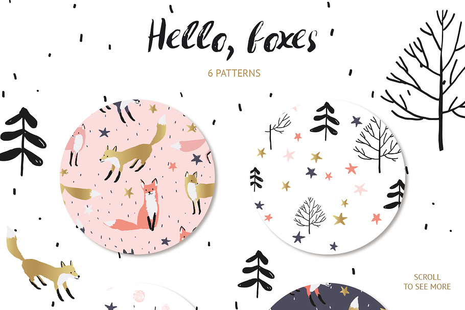 Hello, foxes in Illustrations - product preview 8