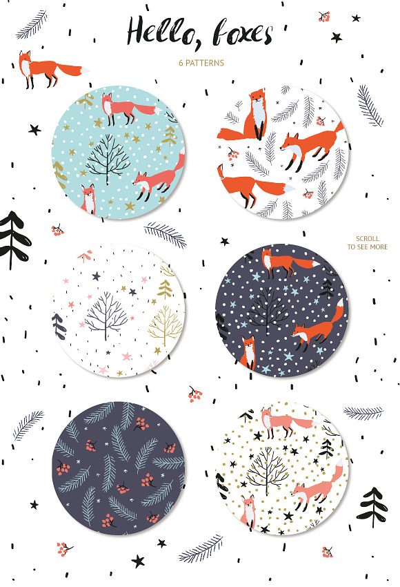 Hello, foxes in Illustrations - product preview 1