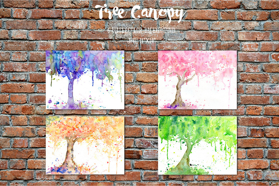 Watercolor Tree Canopy