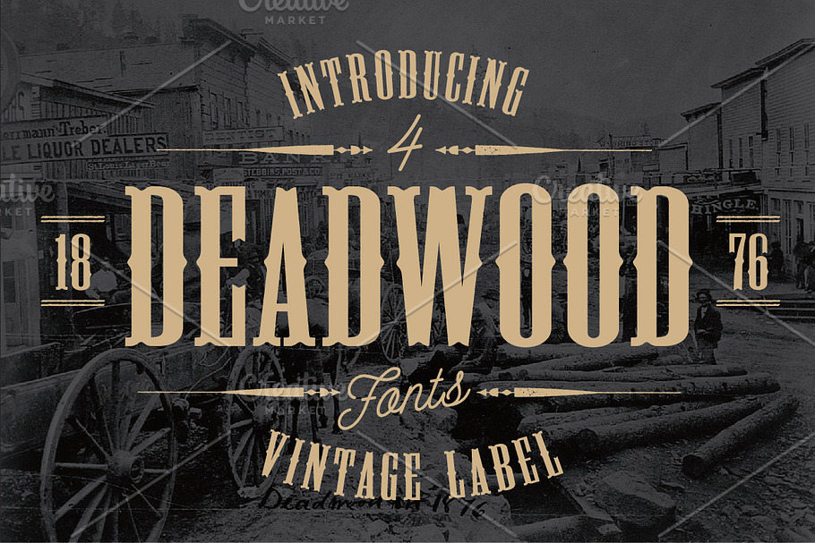 Deadwood Vintage Typeface w/Bonus in Display Fonts - product preview 8