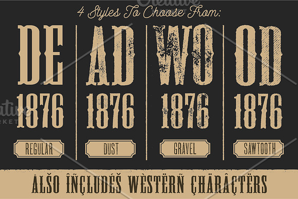 Deadwood Vintage Typeface w/Bonus in Display Fonts - product preview 1