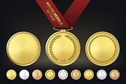 Award medals. Vector set. 