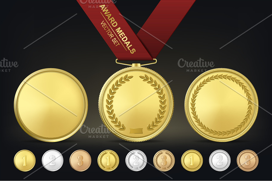 Award medals. Vector set. 