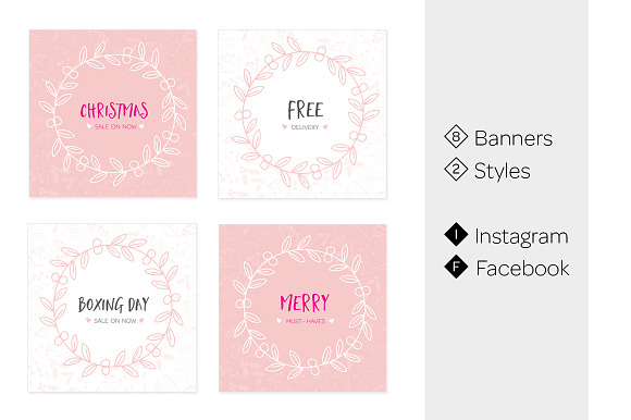 Christmas Social Media Banners in Instagram Templates - product preview 1