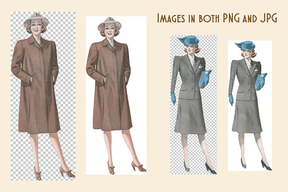 Vintage Women's Fashions in Illustrations - product preview 1