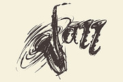 Sketch of a concept Jazz sign