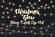 Christmas String Lights Clip Art