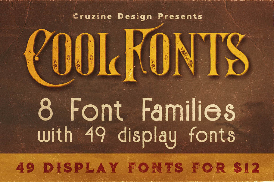 49 Display Fonts for $8 in Display Fonts - product preview 8