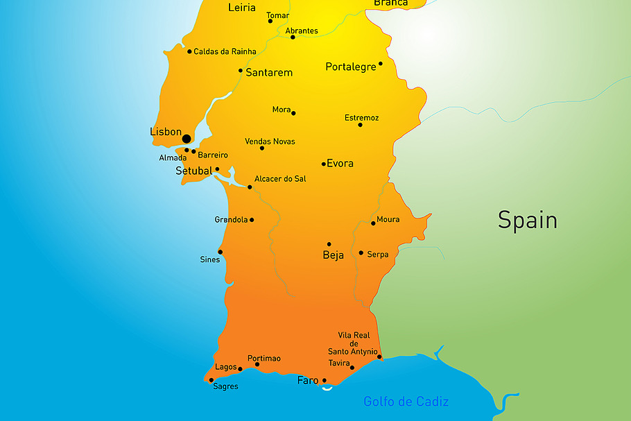 map of Portugal country