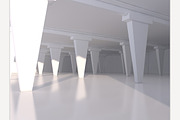 Abstract white empty interior