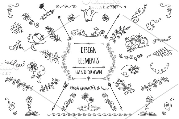 HandSketched  Elements Pack Vector in Illustrations - product preview 1