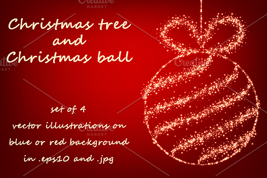 Christmas tree and Christmas ball in Illustrations - product preview 8