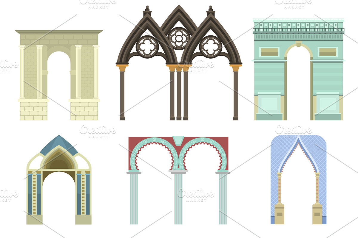 Arch vector architecture  in Illustrations - product preview 8