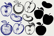 Apple and slice SVG