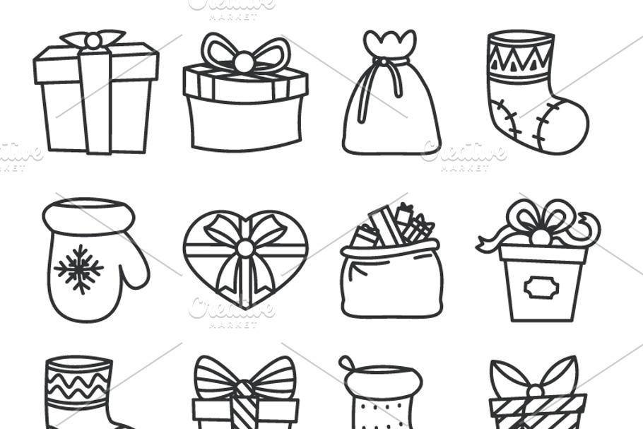gifts boxes in Icons - product preview 8
