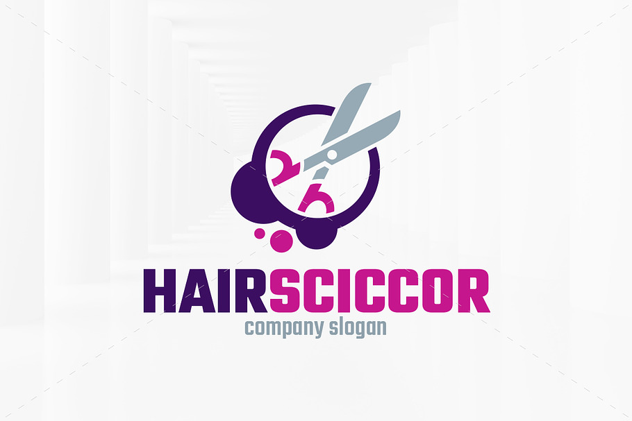 Hair Scissors Logo Template in Logo Templates - product preview 8