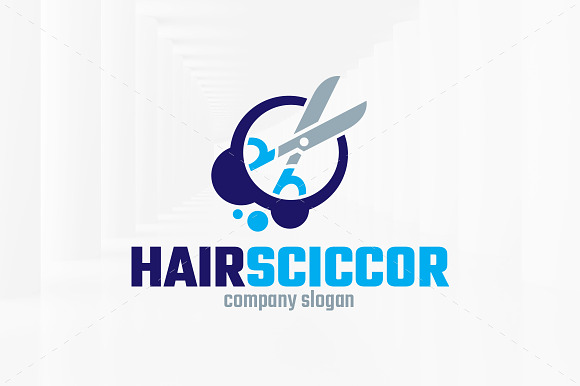 Hair Scissors Logo Template in Logo Templates - product preview 2