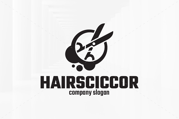 Hair Scissors Logo Template in Logo Templates - product preview 4