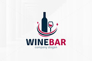 Wine Bar Logo Template