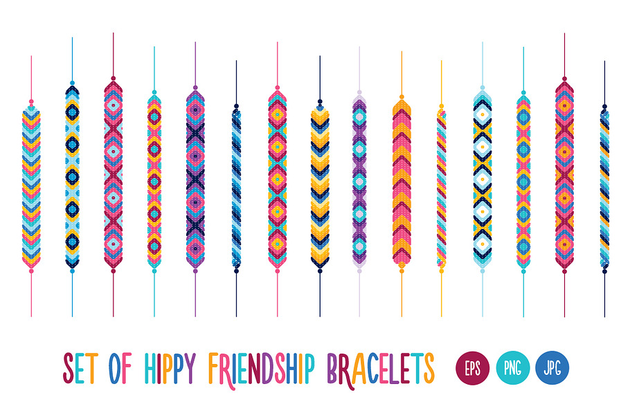 Set of hippy friendship bracelets in Objects - product preview 8