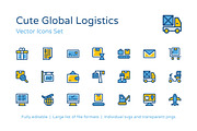 100+ Global Logistic Icons Set