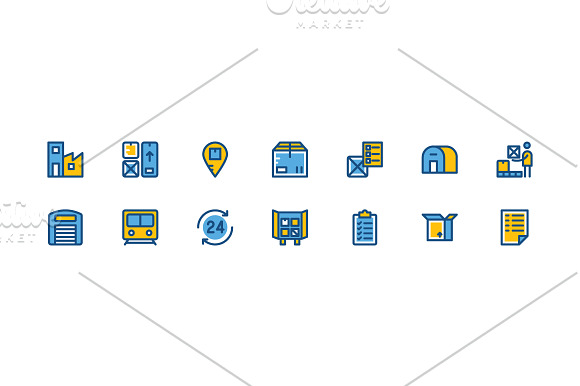 100+ Global Logistic Icons Set in Graphics - product preview 3
