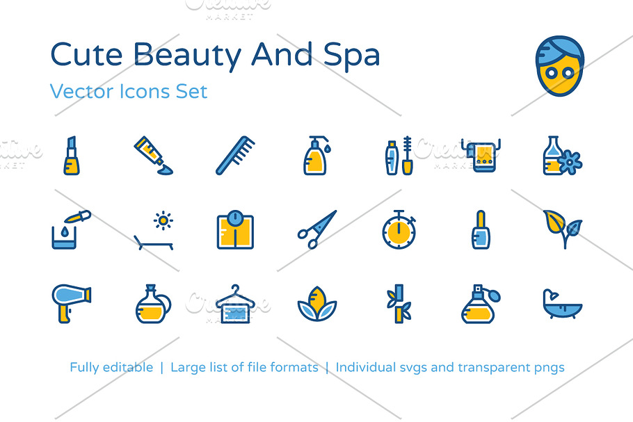 100+ Beauty and Spa Icons Set