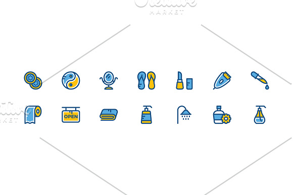 100+ Beauty and Spa Icons Set in Graphics - product preview 3